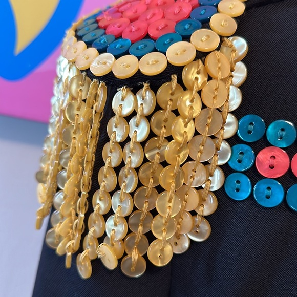 Moschino Couture! Men's Black Wool Tuxedo Jacket Buttons - Picture 6 of 16